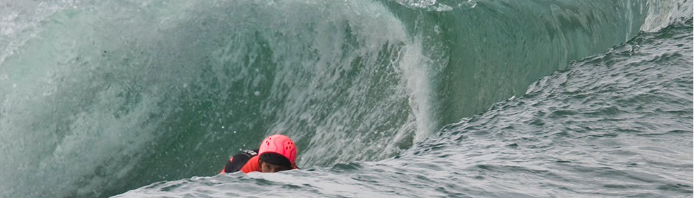 surfer Lane Davey gets barrelled in the Big Bowl at Ala Moana Bowls in Honolulu on the island of O‘ahu, Hawai‘i